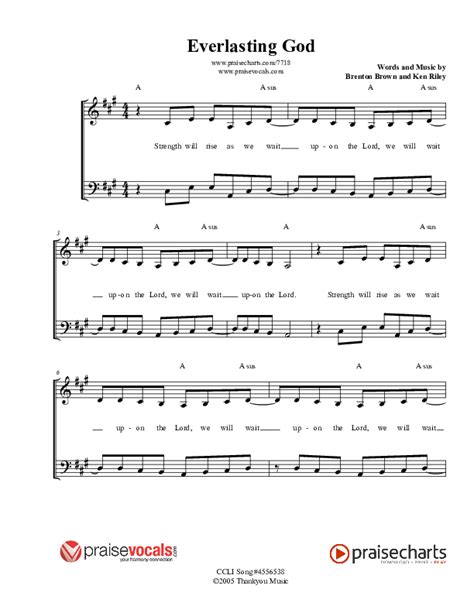 Everlasting God Sheet Music PDF (PraiseVocals) - PraiseCharts