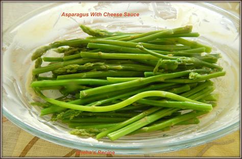 Asparagus With Cheese Sauce#Baking Bloggers - Sneha's Recipe