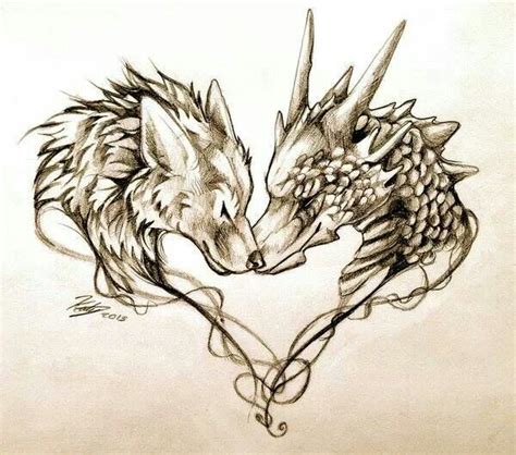 Dragon&Wolf ♥ | Wolf tattoo design, Wolf tattoos, Tattoos