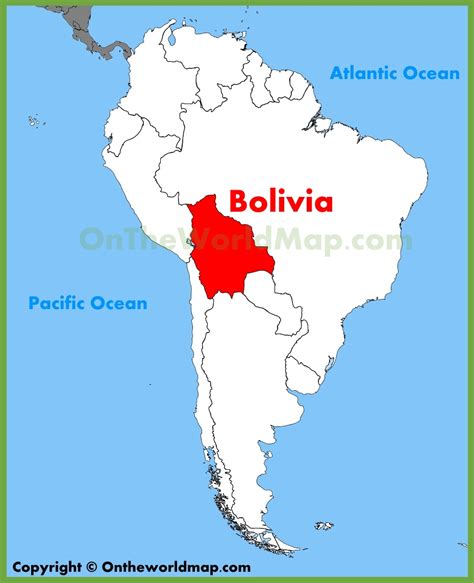 Bolivia location on the South America map