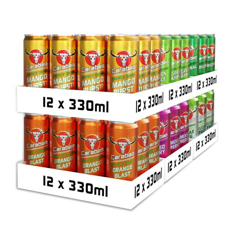 Carabao Energy Drink Complete Pack - 72 x 330ml Cans | Free UK Delivery