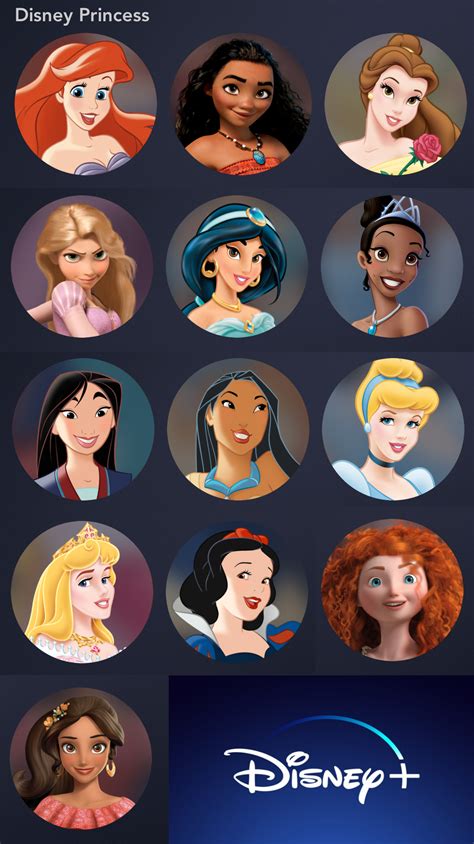 Walt Disney Images - Disney Princess Icons on Disney Plus - Disney ...