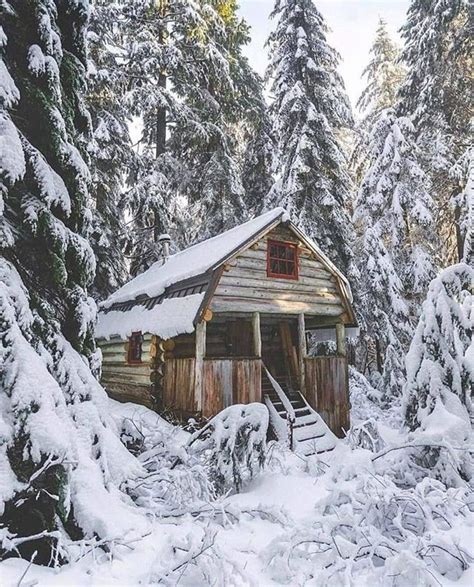 Rustic, secluded mountain cabin | Snow cabin, Cabins in the woods ...