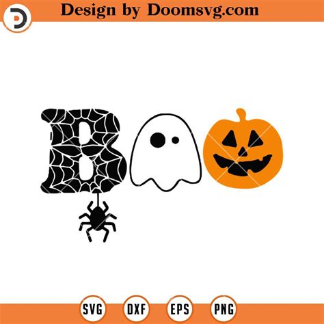 Boo SVG, Halloween SVG, Ghost SVG, Pumpkin SVG - Doomsvg