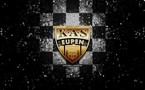 KAS Eupen, glitter logo, Jupiler Pro League, black white checkered ...