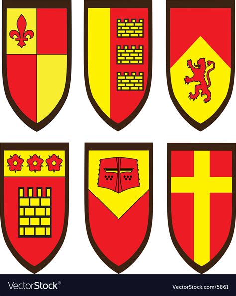 Various shield designs Royalty Free Vector Image