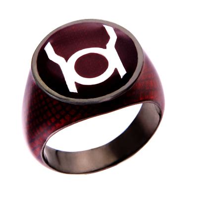 Red Lantern Inspired Silver Ring Blood Snake Skin Edition