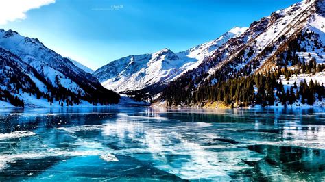 Snow Mountain Lake Wallpapers - Top Free Snow Mountain Lake Backgrounds ...