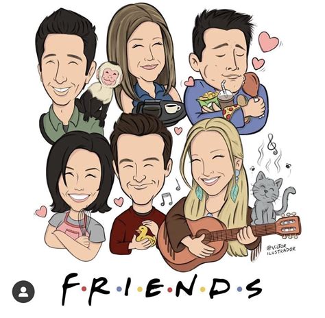 Friends Tv Show Cartoon Drawing | Images and Photos finder