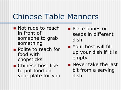 PPT - Table Manners China vs. America PowerPoint Presentation, free ...