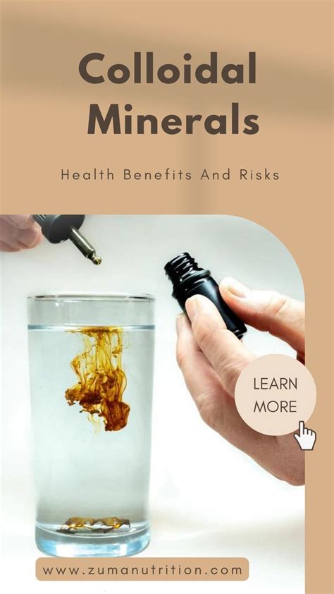 Colloidal Minerals Health Benefits And Risks | Health, Minerals, Benefit