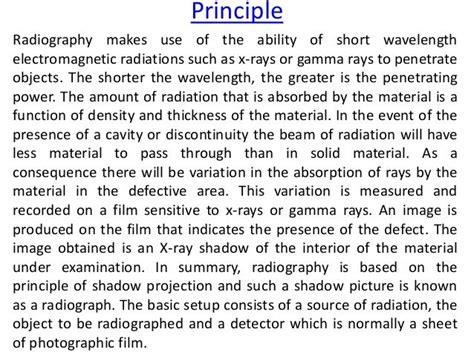 Radiography techniques