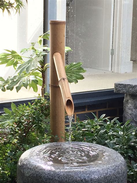 Traditional Japanese Garden Water Feature: Bamboo Water Spout