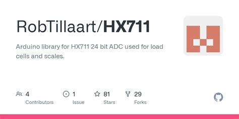 GitHub - RobTillaart/HX711: Arduino library for HX711 24 bit ADC used ...