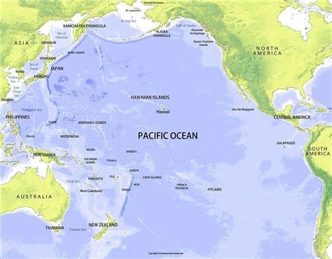 Pacific Ocean Map Countries