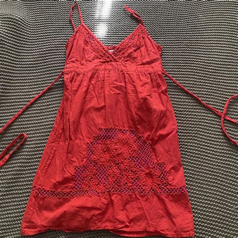 Delia's Women's Red and Purple Dress | Depop