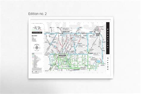 Boulder System Map Poster — Boulder Bike Map | System map, Map, Map poster