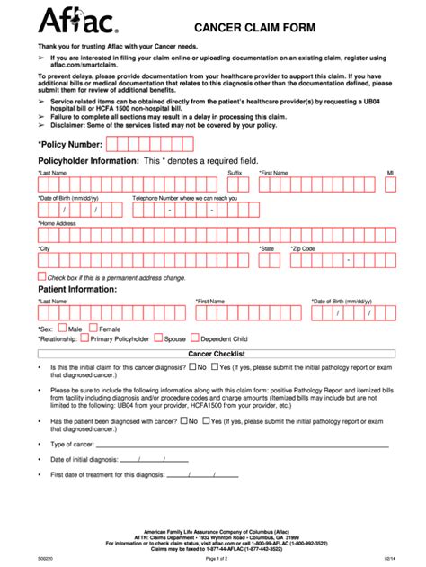 Printable Aflac Wellness Claim Form - Fillable Form 2024