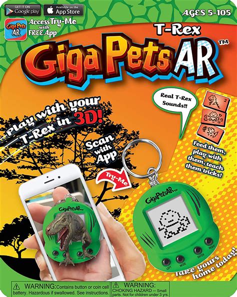 Giga Pets AR T-Rex Dinosaur Virtual Pet, Green | Shop Your Way: Online ...