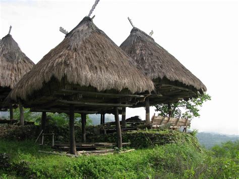 Some traditional huts with a spectacular view in Quelicai, Timor Leste ...