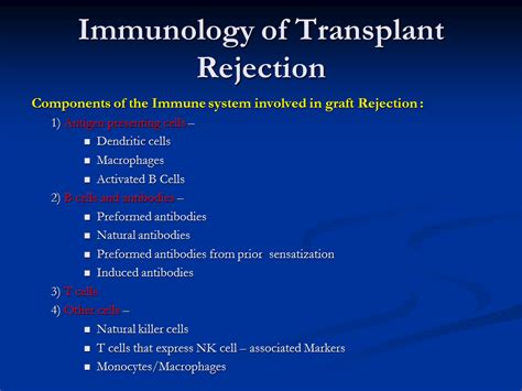 Transplantation Immunology - Presentation Biology