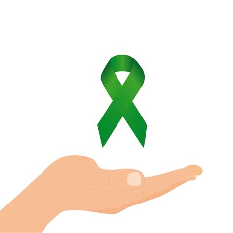 Premium Vector | Green awareness ribbon