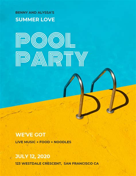 Pool Party Event Flyer Template - Venngage