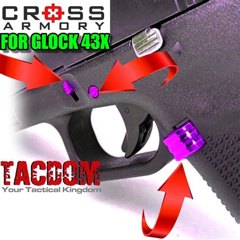 Cross Armory PURPLE UPGRADE Performance Kit for GLOCK 43X Extended ...