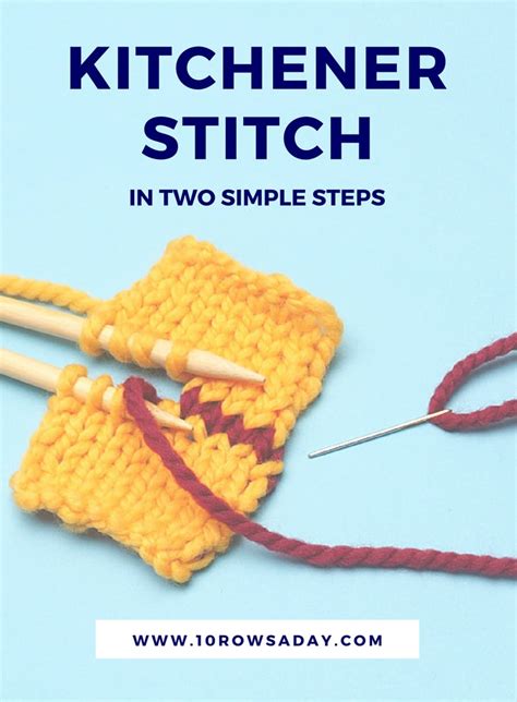 Kitchener Stitch in Two Simple Steps | 10 rows a day | Knitting ...