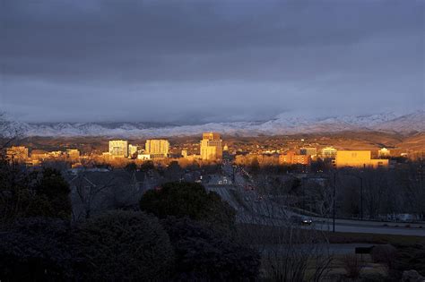 Boise winter skyline Photograph by Steve Smith | Fine Art America