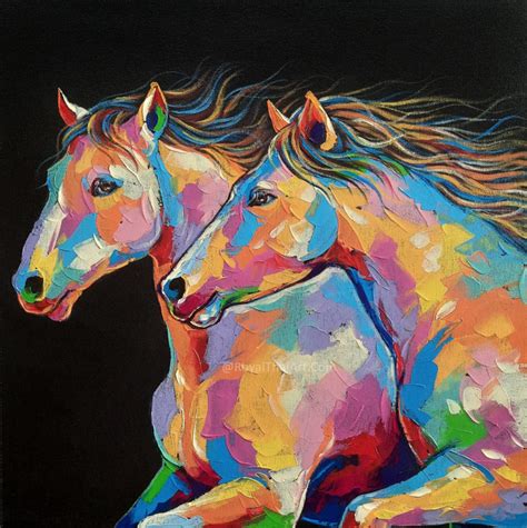 Horse Painting Acrylic for Sale l Paintings from Thailand l Royal Thai Art