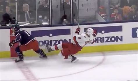 Hurricanes' Dougie Hamilton suffers brutal leg injury