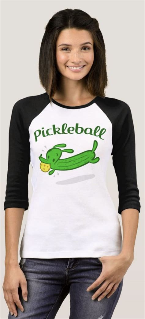 Women's Pickleball 3/4 Sleeve Jersey T-Shirt | Zazzle.com in 2021 ...