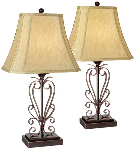 Best black wrought iron and glass table lamps - Your House