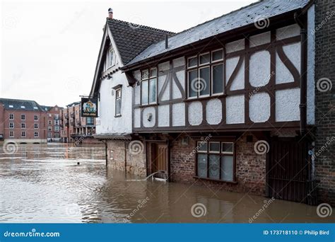 YORK, NORTH YORKSHIRE/UK - FEBRUARY 18 : Flooding in York North ...