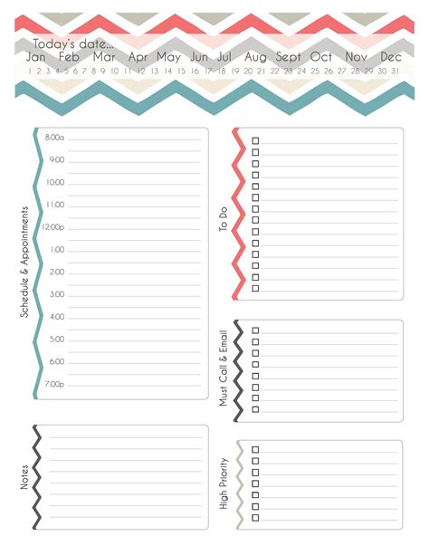 Printable Daily Planner Templates