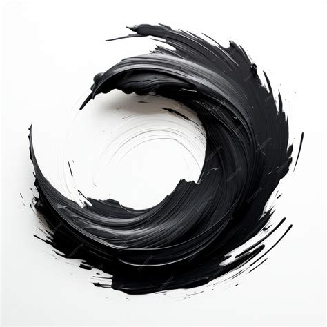 Premium AI Image | Abstract Black Photoshop Brush on Plain White Background