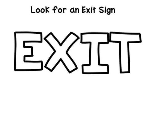 Exit Sign Coloring