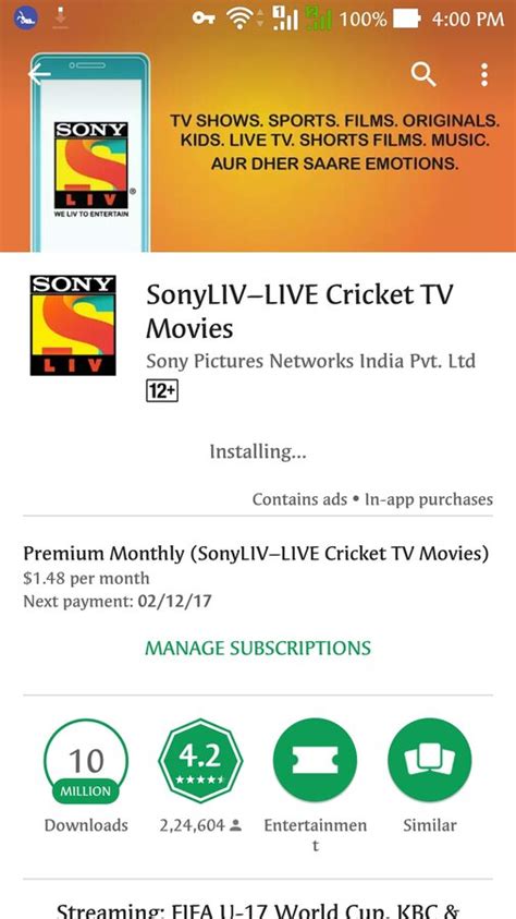 [Resolved] Sony India — sony liv premium - sab