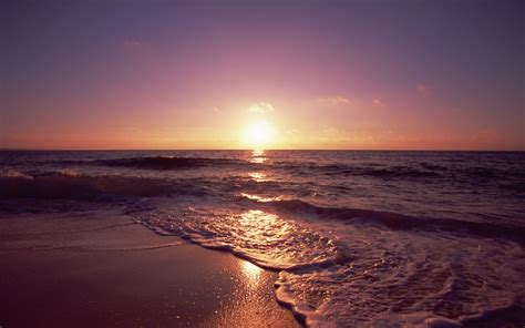 beach, Nature, Landscape, Waves, Sea, Sunset, Water Wallpapers HD ...