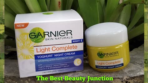 GARNIER Light Complete|NIGHT Cream|Review|oily skin - YouTube