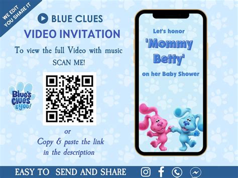 Blue's Clues Baby Shower Video Invitation Blue's Clues Baby Shower ...