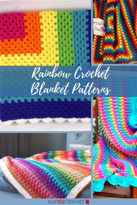 24 Rainbow Crochet Blanket Patterns | AllFreeCrochet.com