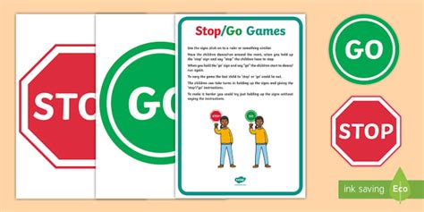 Stop and Go Game - Teaching Resource (Teacher-Made) - Twinkl