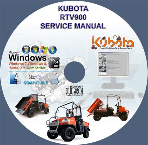 Kubota UTV RTV 900 Service Manual RTV900 on CD | www ...