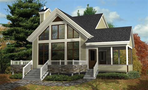 Plan 80817PM: 2-Story Cottage with 3-Season Screened Porch | Vacation ...