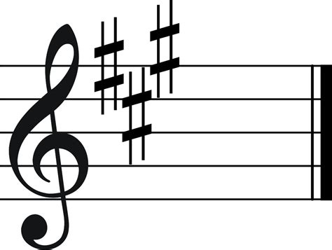 E Major Key Signature Clipart - Large Size Png Image - PikPng