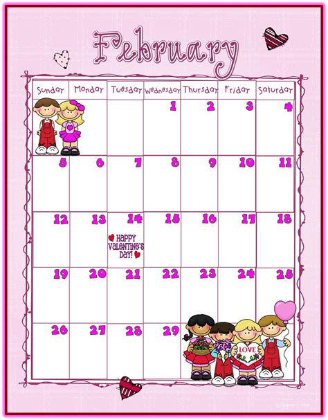 february calendar heading clipart - Clipground