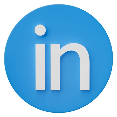 3D linkedin logo icon isolated on transparent background. 22498377 PNG