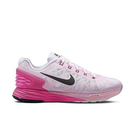 Nike Women's Lunarglide 6 Athletic Running Shoes White/Pink/Black Size ...